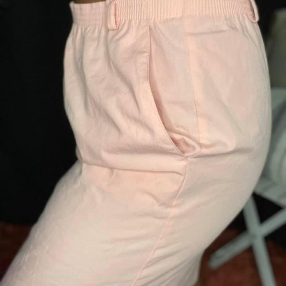 long baby pink skirt